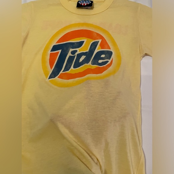 Junk Food t-shirt, Tide logo, Yellow, Vintage look, Y2K, 00s, “Loads of Hope” - Picture 12 of 13
